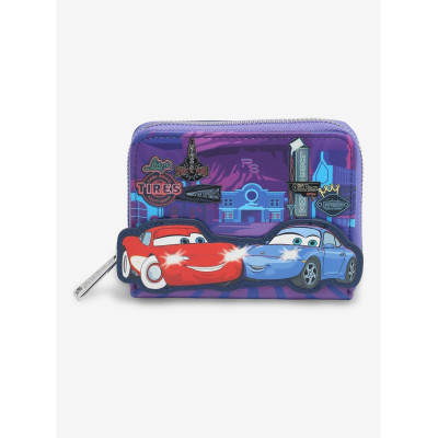 Loungefly Disney Pixar Cars Lightning McQueen & Sally Nighttime Glow-in-the-Dark portefeuille - Import Septembre 2025