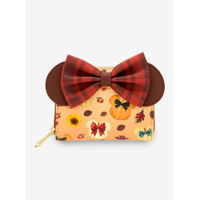Loungefly Disney Minnie Mouse Fall Pumpkin Mini Zipper Wallet - Import Septembre 2025