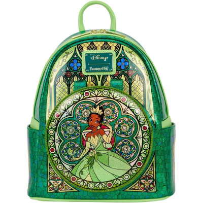 Sac a dos Loungefly Disney Princesse Stained glass collection : Tiana Princess Frog - import décembre
