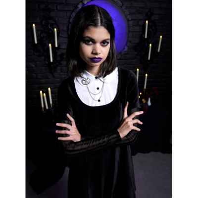 Wednesday Black Velvet Collared Twofer Long-Sleeve Dress - Import Août 202533974411_hi?$productMainDesktop$&fmt=auto123453397441