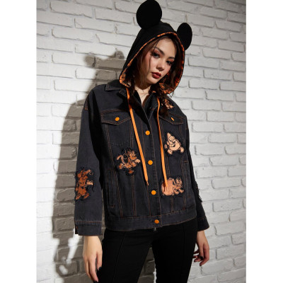 Her Universe Disney Mickey Mouse & Friends Halloween Hooded Denim Girls Jacket - Import Août 202533987964_hi?$productMainDesktop