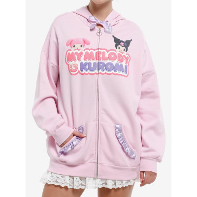 My Melody & Kuromi Ruffle Girls Oversized Sweatshirt à capuche - Import Août 202534281459_hi?$productMainDesktop$&fmt=auto123453