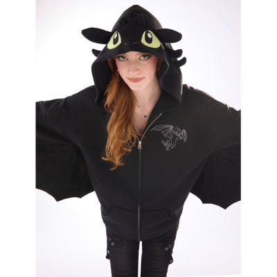 Her Universe How To Train Your Dragon Toothless Winged Girls Sweatshirt à capuche - Import Octobre 202533814239_hi?$productMainD