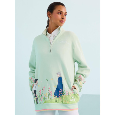 Studio Ghibli® Howl's Moving Castle Howl & Sophie Meadow Scene Quarter Zip col rond - Import Août 202533926210_hi?$productMainD