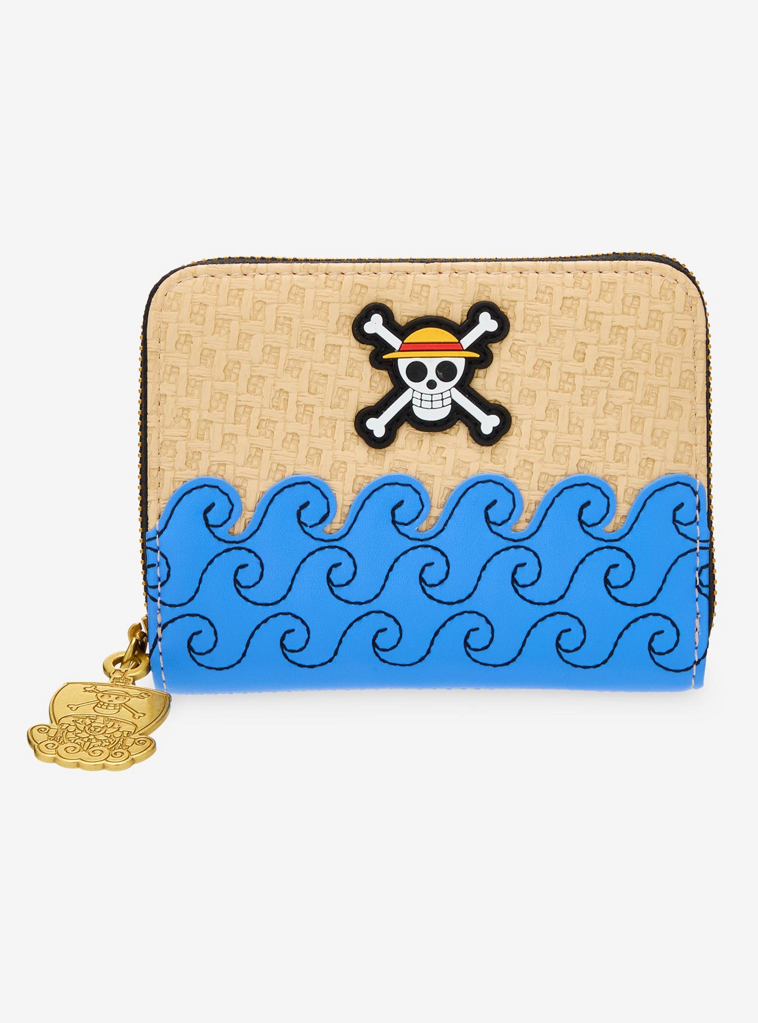 Portefeuille zippé Loungefly One Piece Waves Texturé